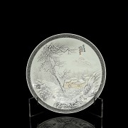 He Xuren (1882 - 1940) Porcelain plate 