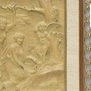 Vicente Andreu. Cuatro tallas de madera con marco, S.XX - 7