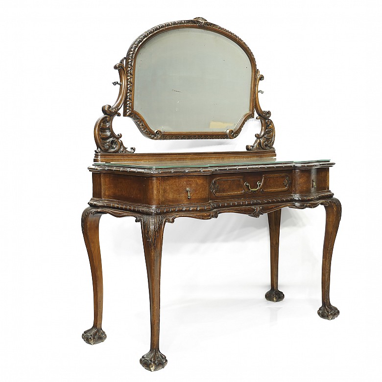 Mueble tocador con espejo, S.XIX - 3