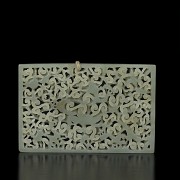 Jade plaque with carved decoration, Qing Dynasty