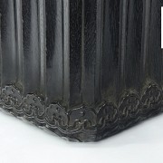 Bote para pinceles en madera tallada, dinastía Qing