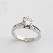 Ring in sterling silver, 925m / m with  zircons - 1