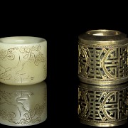 Jade and silver rings, Qing dynasty