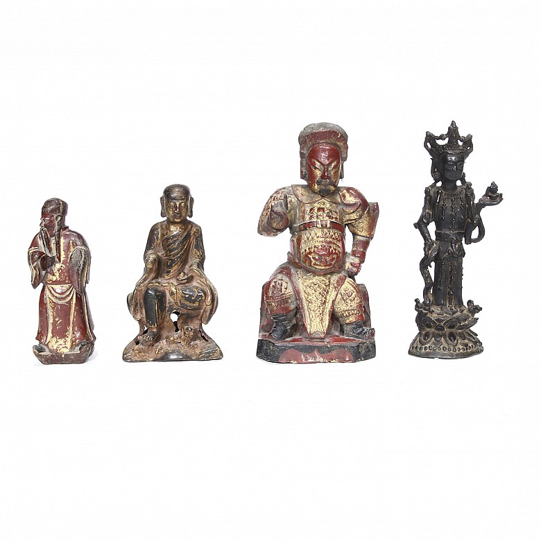 Group of four sculptures, Asia, 19th-20th c.