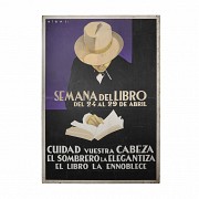 Federico Ribas Montenegro (1890 - 1952) Advertising panel. Madrid Book Week, 1931