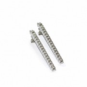 Earrings riviere in 18k white gold with diamonds, TOUS