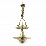 Indonesian brass wall light, early 20th century - 1
