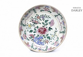 Plato de porcelana, dinastía Qing.