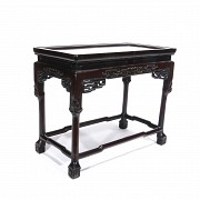 Chinese carved wood side table. - 1