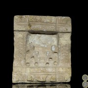 Antiguo templete de piedra tallada, India, S.XIX