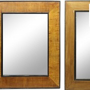 Dos espejos con molduras ebonizadas, S.XX - 1