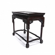 Chinese carved wood side table. - 3