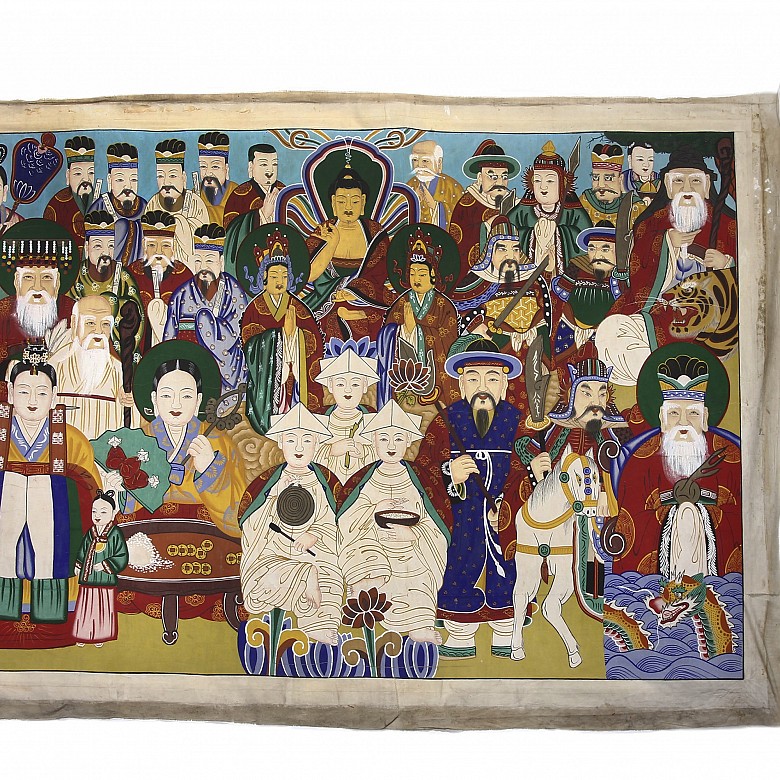 Thangka de seda pintada, Corea, s.XIX-XX