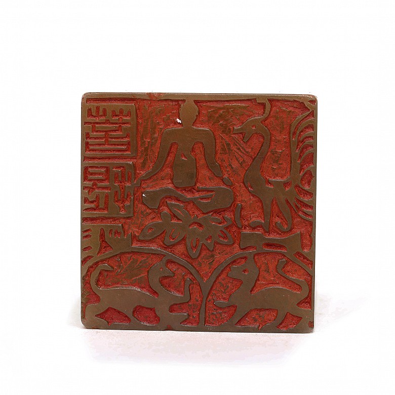 Carved stone seal, Shoushan, late Qing dynasty.