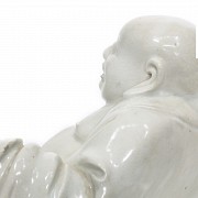 Glazed biscuit porcelain Buddha, 20th century