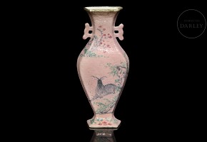 Small pink wall vase