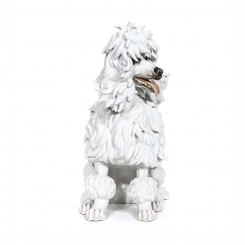 An Algora porcelain poodle, 20th century
