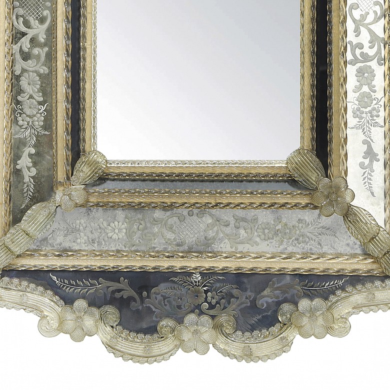 Venetian Murano glass mirror, 20th century - 3