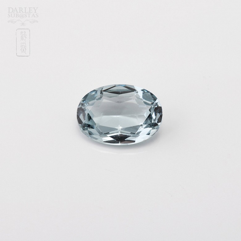 Natural aquamarine faceted oval cut 13.15 cts