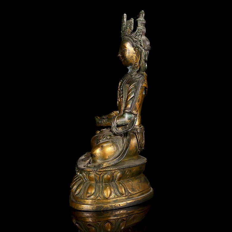 Buda Amitayus de bronce, Tíbet, dinastía Qing, siglo XIX