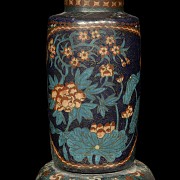 Japanese cloisonné bronze vase - 7