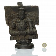 Relieve de madera tallada, deidad hindú, S.XIX - 9
