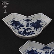 Dos bandejas de porcelana china - 1
