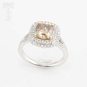 Fantastic 18k gold ring with Fancy Diamond - 7