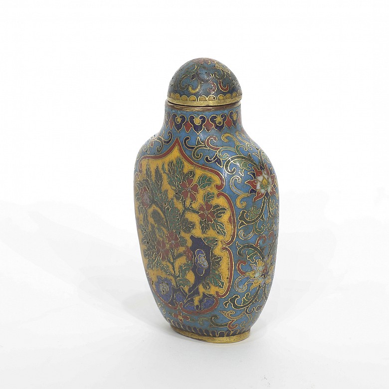 Botella de rapé, con marca Qianlong, dinastía Qing