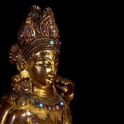 Estatua Buda Amoghapasha Lokeshvara, Nepal, dinastía Qing