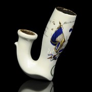 Porcelain enamelled pipe 19th century