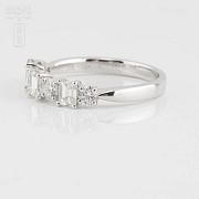 Fantástico anillo oro blanco 18k y diamantes - 4