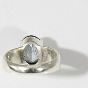 Silver rings with natural aquamarine, - 3