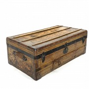 Baúl de viaje en madera y cuero, ca.1900 - 6