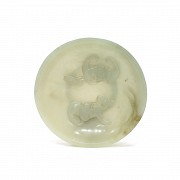 Jade bowl (笔洗) with bats, Qing dynasty. - 4