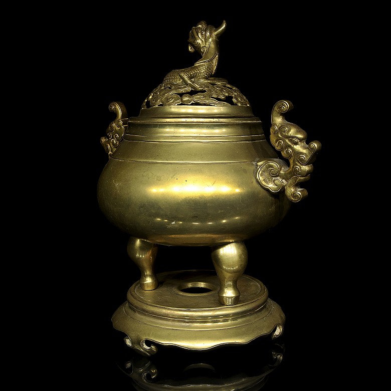 Qilin bronze censer - 3