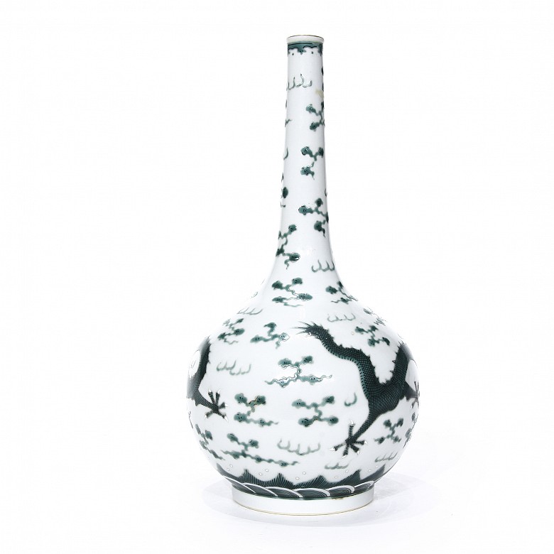 Enameled porcelain vase 