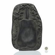 Carved stone painting palette, Qing dynasty. - 8