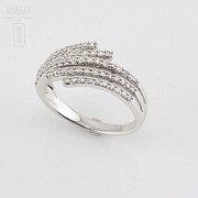Bonito anillo en oro 18k y diamantes - 4