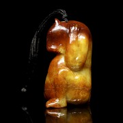 Figura de oso de jade, dinastía Tang