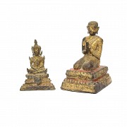 Lot of Thai figures of Buddha, 19th century.