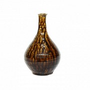 Enameled ceramic vase, 20th century