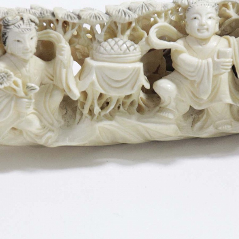Fully carved Chinese tusk - 13