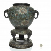Enamelled bronze cloisonné vase, 20th century - 9