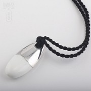 Pendant in sterling silver 925m / m and porcelain