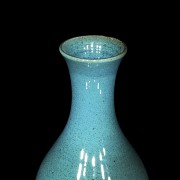 Jarrón chino vidriado en azul, S.XX - 5
