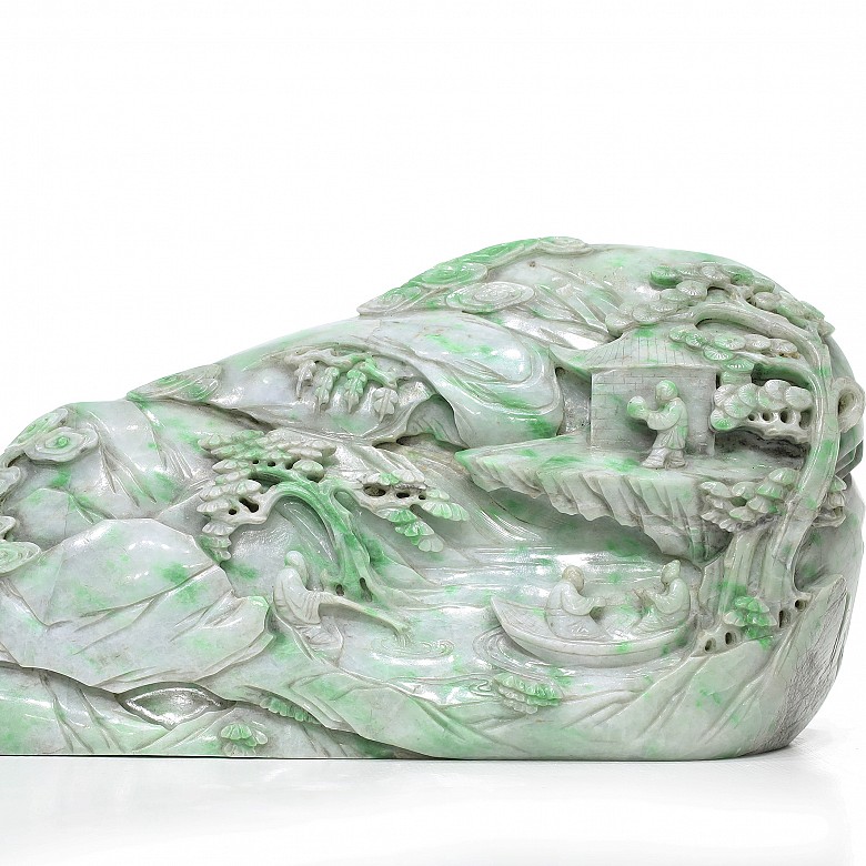 Carved jadeite mountain, 20th century - 5