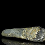 Grey jade pebble with an inscription, Qing dynasty - 5