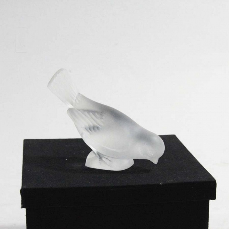 Pareja pájaro de cristal Lalique, - 7