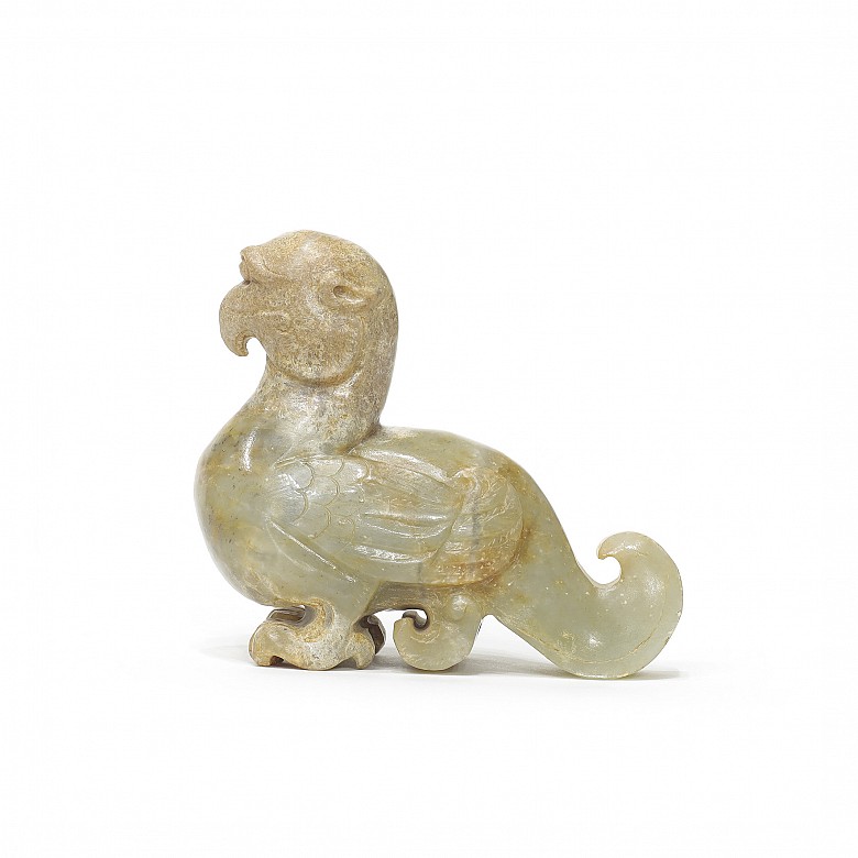 Carved jade figure, Han style, Qing dynasty.